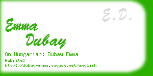 emma dubay business card